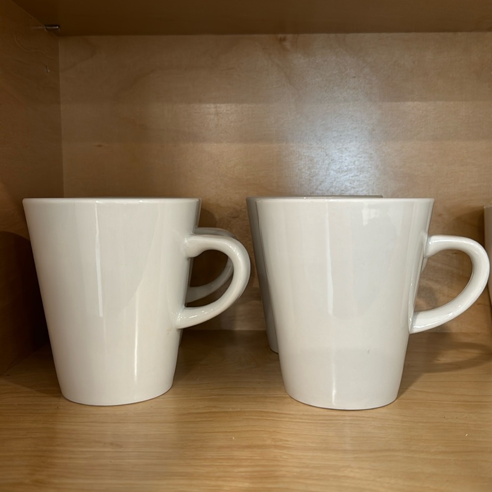 White Mugs x4 | Gourmet Basics by Mikasa